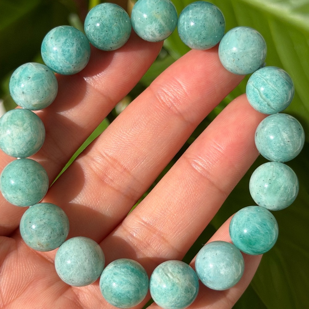 11.5mm stretchable amazonite bracelet 0798‎